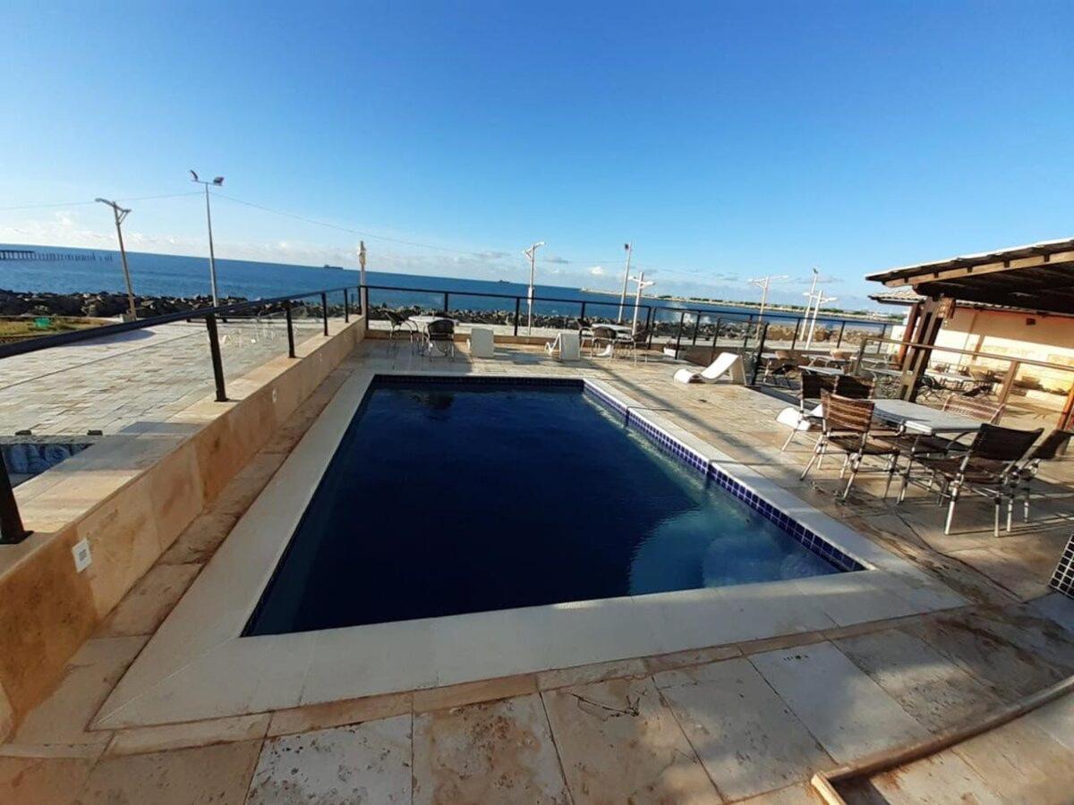 福塔雷萨205 Flat Mobiliado Com Vista Lateral Mar Na Praia De Iracema公寓 外观 照片