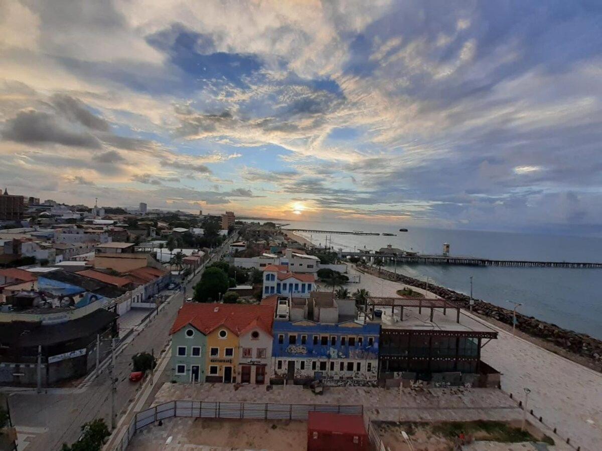 福塔雷萨205 Flat Mobiliado Com Vista Lateral Mar Na Praia De Iracema公寓 外观 照片